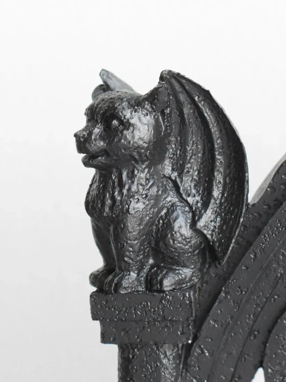 Gothic Cathedral Window Style Mirror Gargoyle Black Cat Raven Halloween Decor